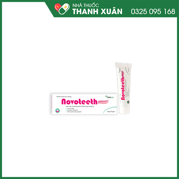 Novoteeth giảm đau nhanh và dự phòng nhiễm khuẩn răng miệng
